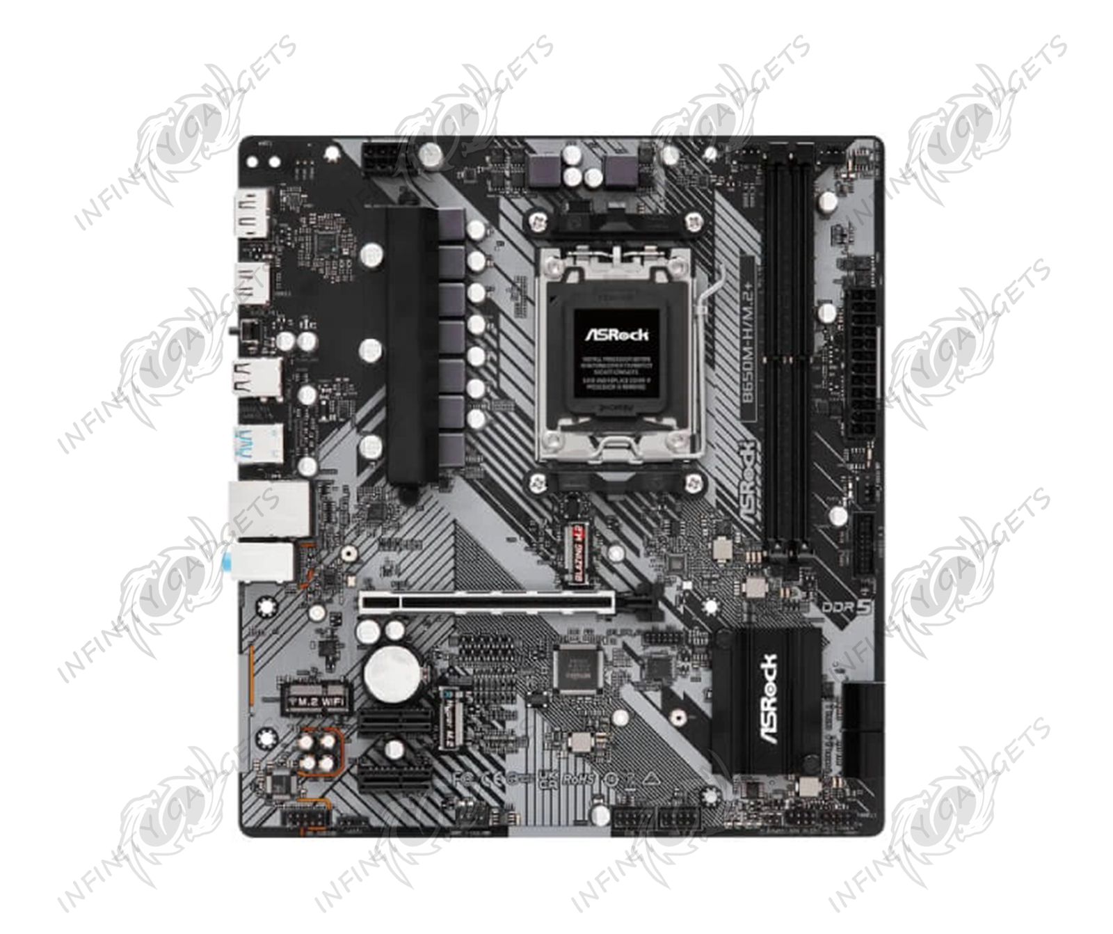 ASRock B650M-H/M.2+ Motherboard (AMD Socket AM5/Ryzen 9000